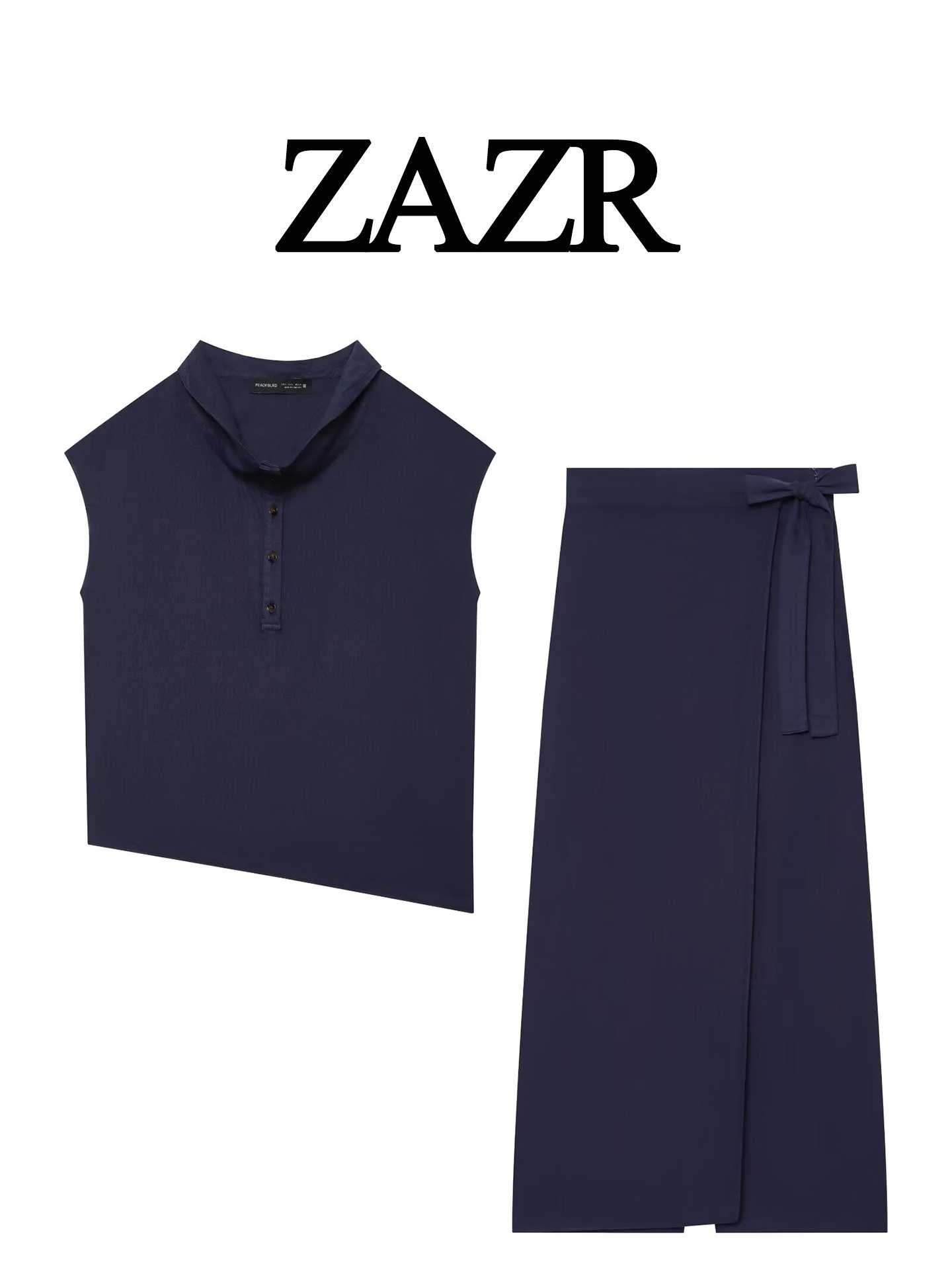 Summer Clothing Wraps - Elegant Sleeveless Shirt And Wrap Scarf