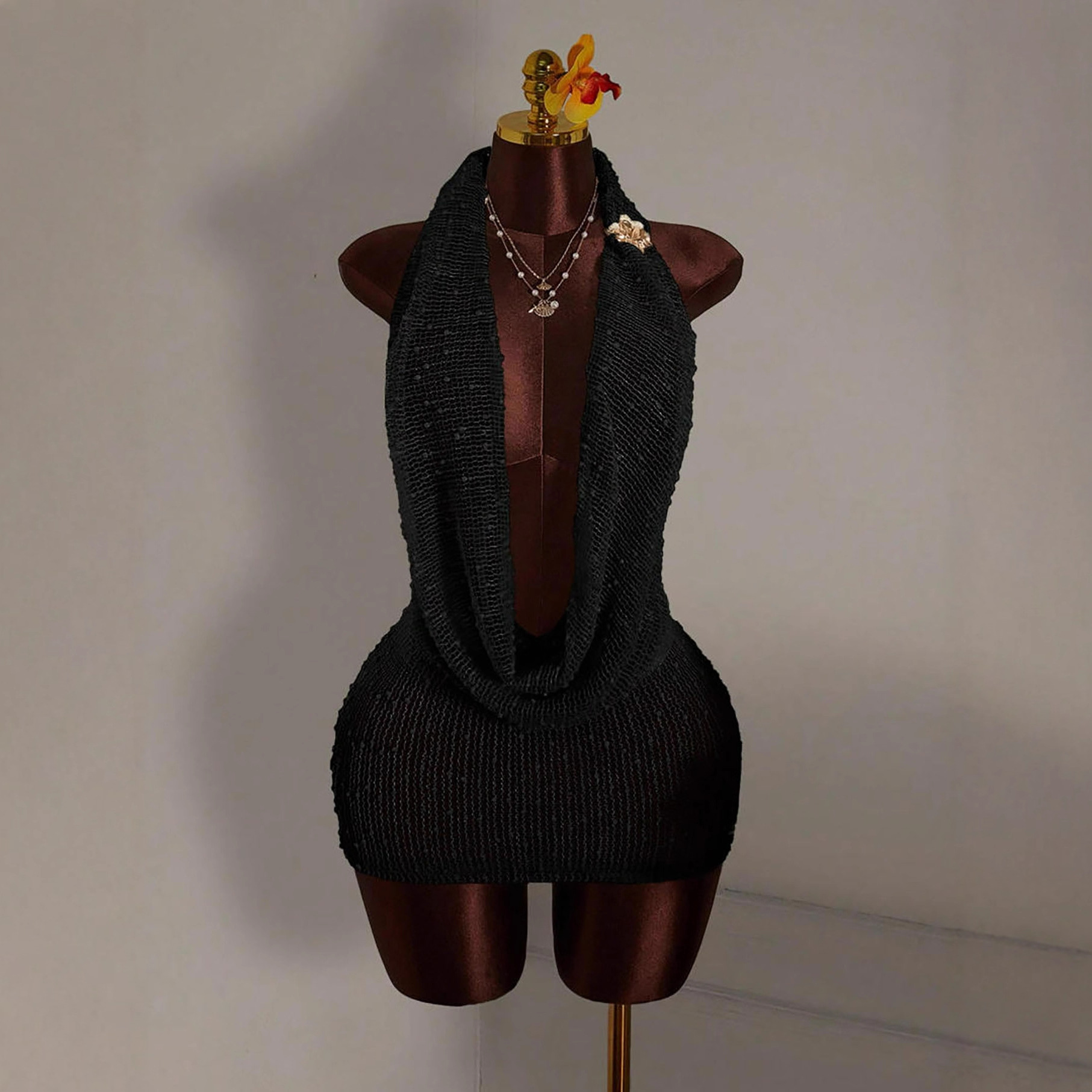 Knitted Bodycon Mini Dress Wom - огляд і ціна Summer Clothing Drawing