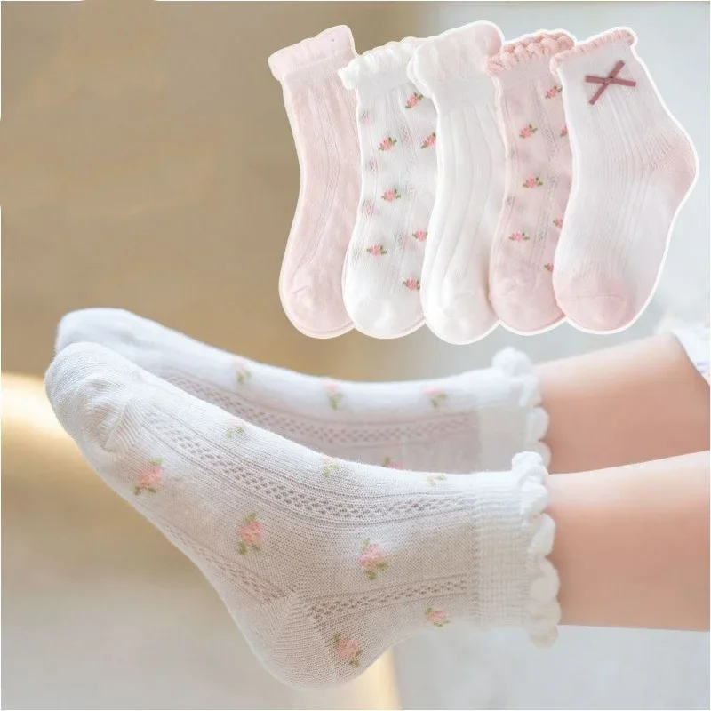 Kids Socks 5 Pairs/Lot Spring  - огляд і ціна Summer Clothing Baby Girl