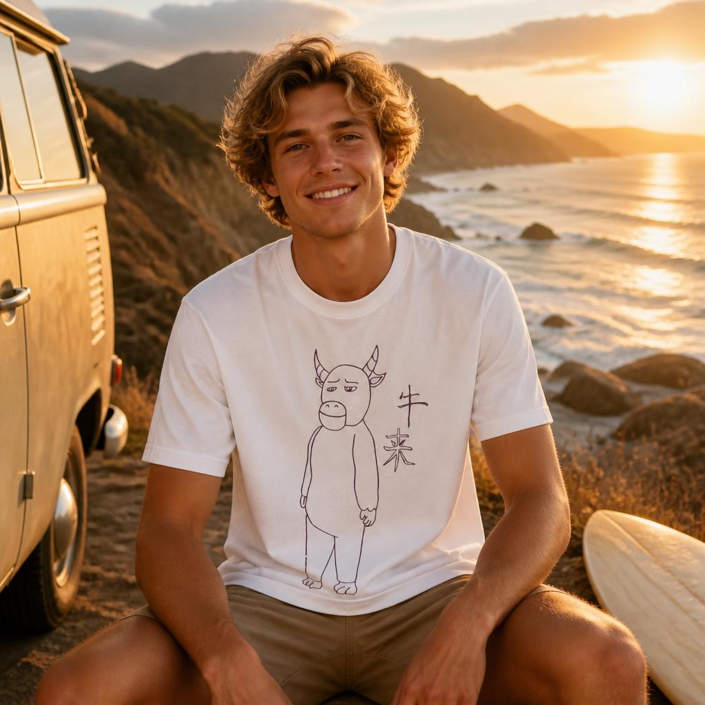 Niu Lai Drawing Men T Shirt 10 - огляд і ціна Summer Clothing Drawing